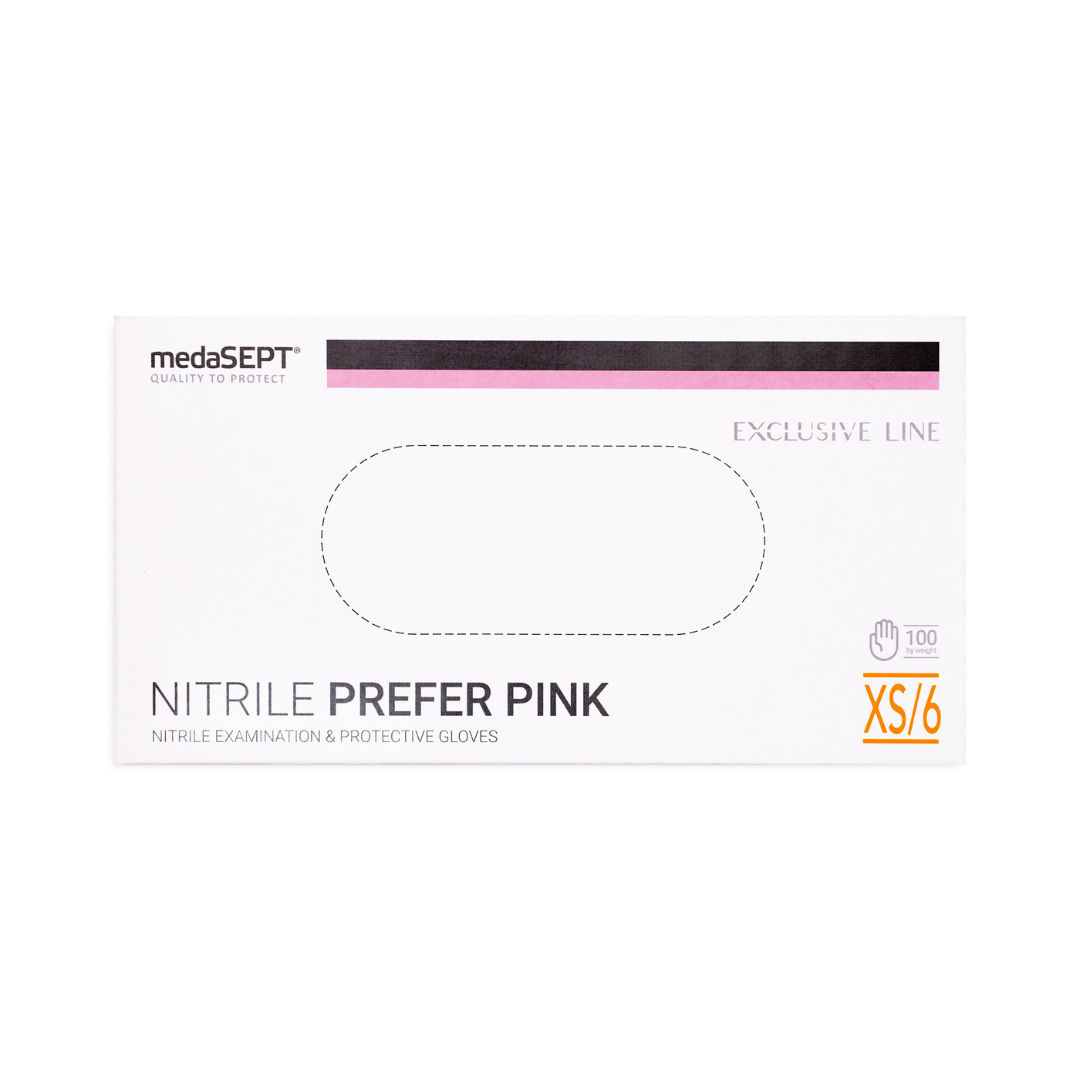 Nitrile gloves Medasept, pink